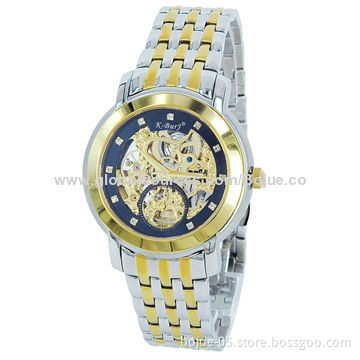 New Arrival Luxury Stainless Steel Watch with Date, Gold Strap, 3 or 5ATM Waterproof